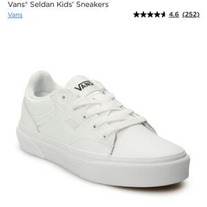 Like new! Kids leather Seldan Vans sneaker
